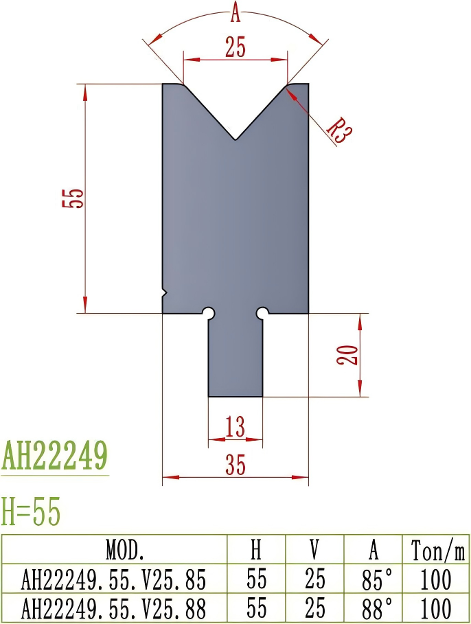 European Precision Style Die AH22249