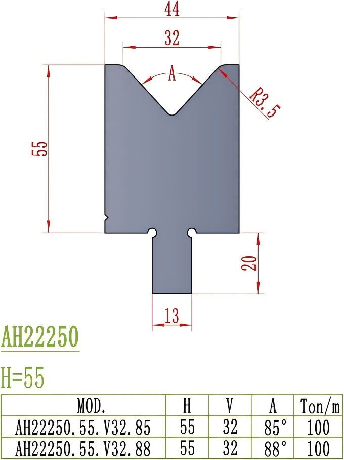 European Precision Style Die AH22250