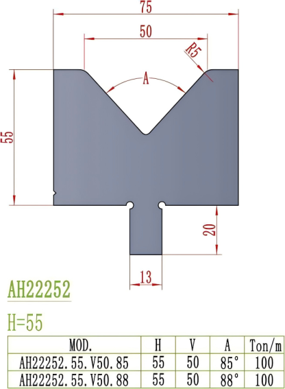European Precision Style Die AH22252