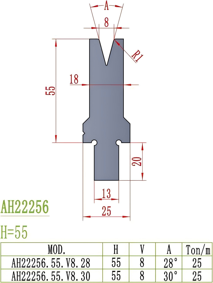 European Precision Style Die AH22256