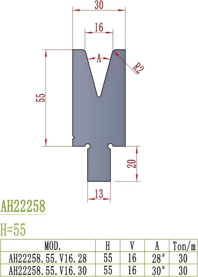 European Precision Style Die AH22258