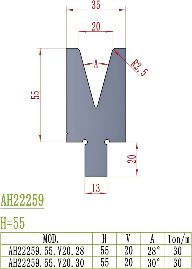 European Precision Style Die AH22259
