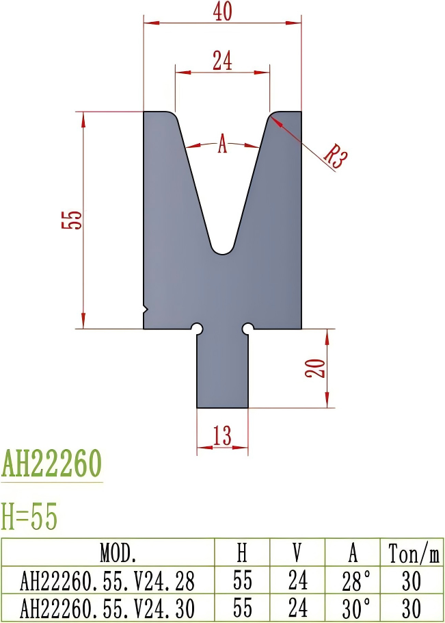 European Precision Style Die AH22260