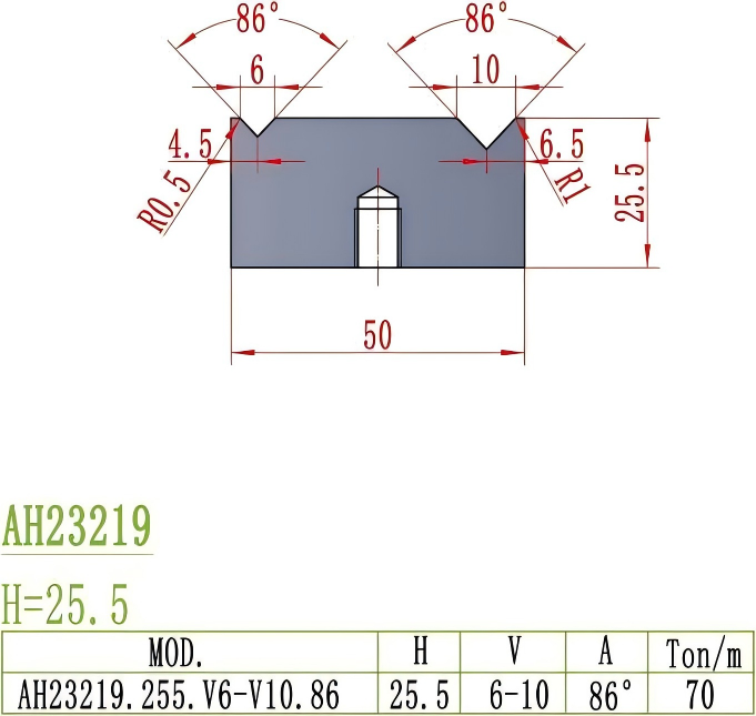 Amada Precision Style Die AH23219