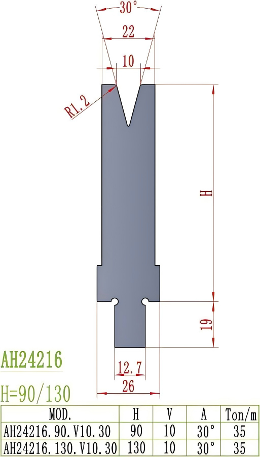 LVD Precision Style Die AH24216