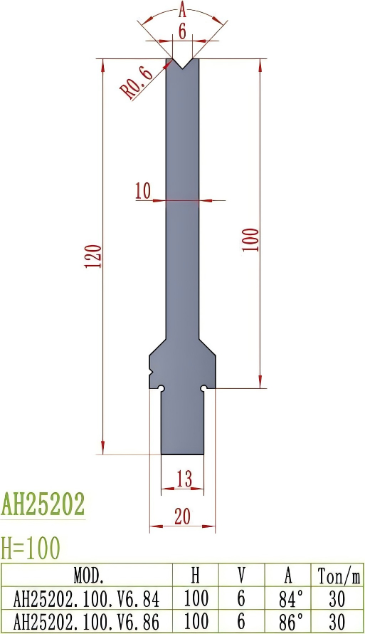 Wila/Trumpf Precision Style Die AH25202