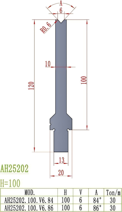 Wila/Trumpf Precision Style Die AH25202