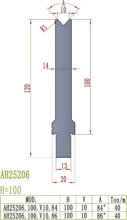 Wila/Trumpf Precision Style Die AH25206