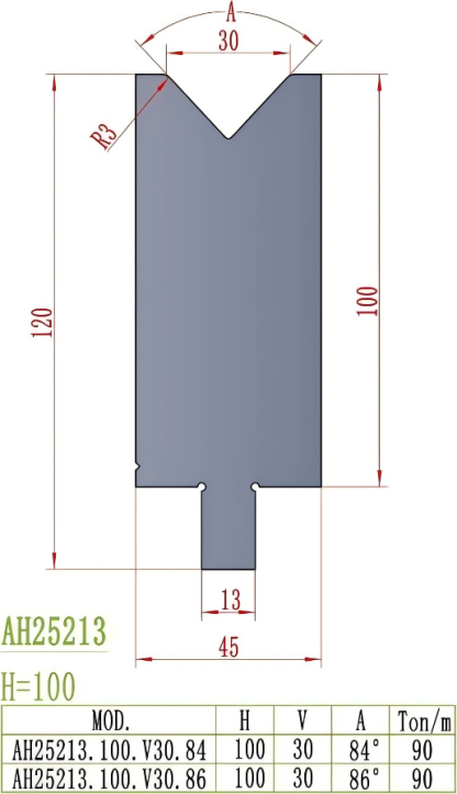 Wila/Trumpf Precision Style Die AH252123