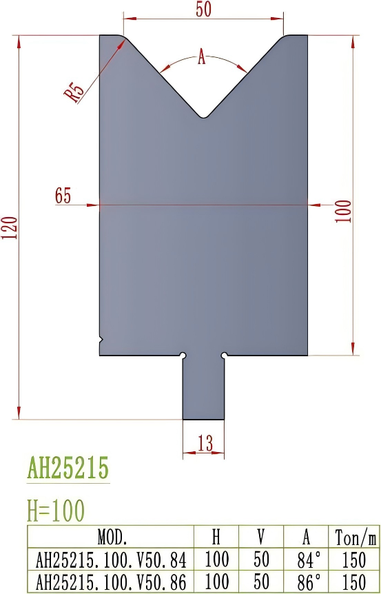 Wila/Trumpf Precision Style Die AH25215