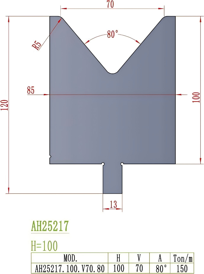 Wila/Trumpf Precision Style Die AH25217