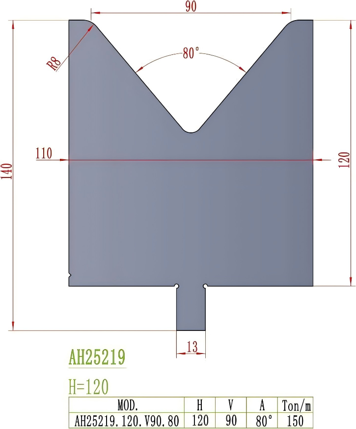 Wila/Trumpf Precision Style Die AH25219