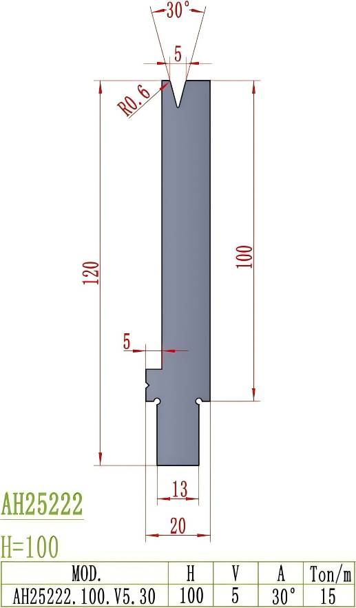 Wila/Trumpf Precision Style Die AH25222