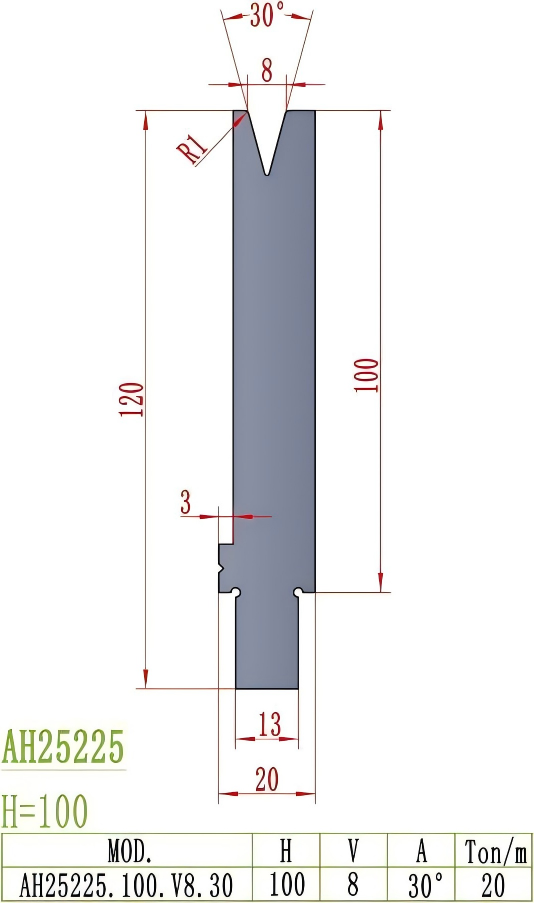 Wila/Trumpf Precision Style Die AH25225