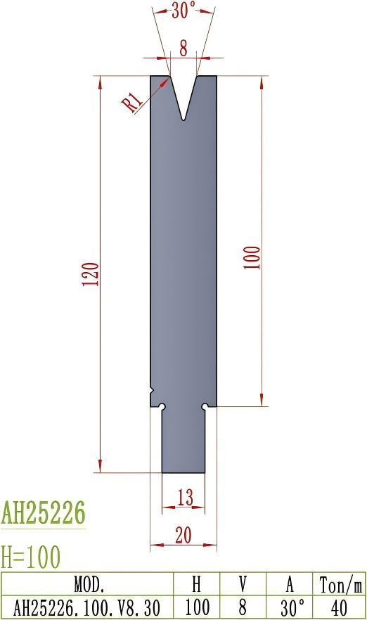 Wila/Trumpf Precision Style Die AH25226
