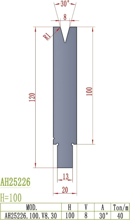Wila/Trumpf Precision Style Die AH25226