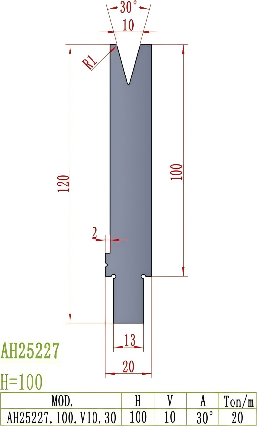 Wila/Trumpf Precision Style Die AH25227