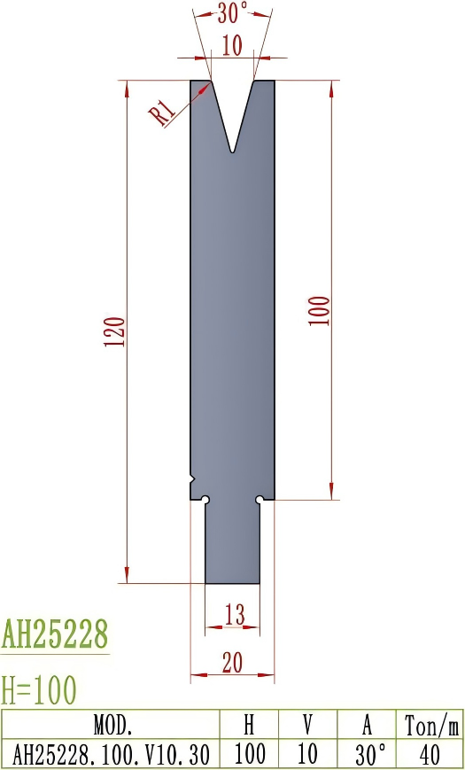 Wila/Trumpf Precision Style Die AH25228