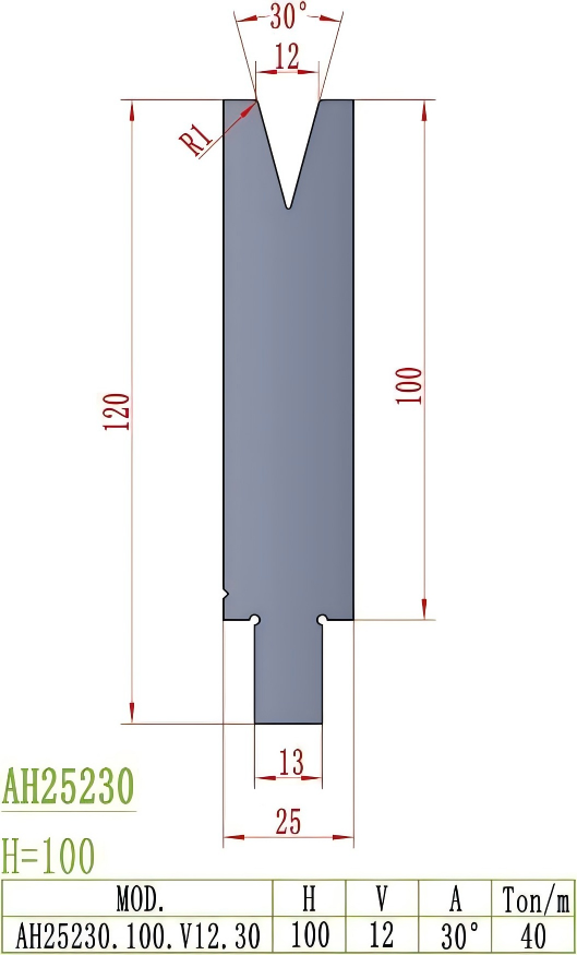 Wila/Trumpf Precision Style Die AH25230