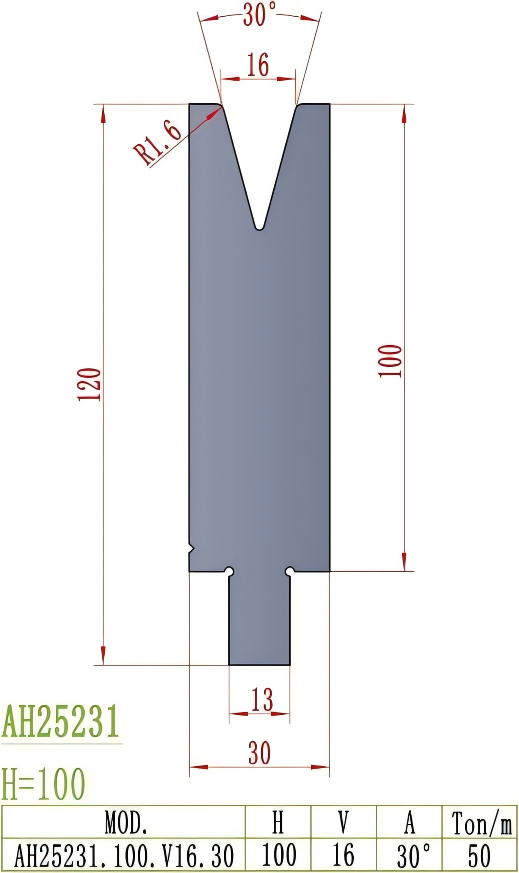 Wila/Trumpf Precision Style Die AH25231
