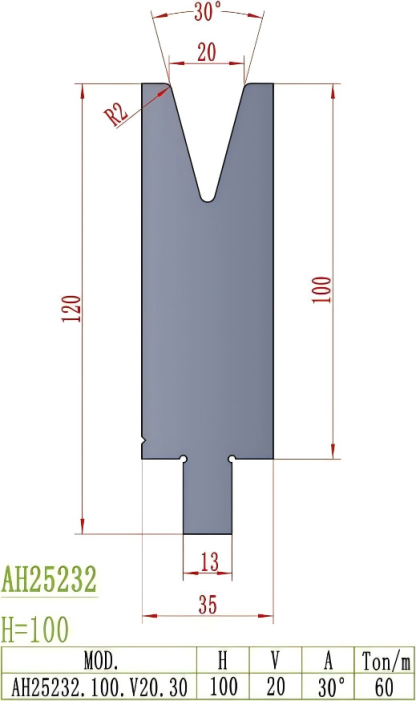 Wila/Trumpf Precision Style Die AH25232