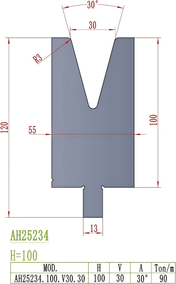 Wila/Trumpf Precision Style Die AH25234
