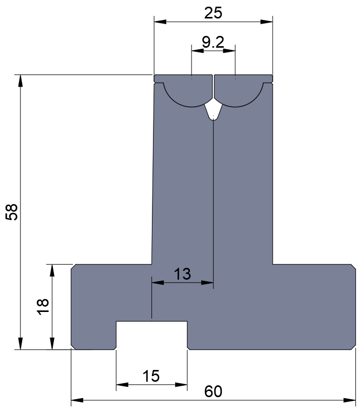 90° No Indentation Die AH24100