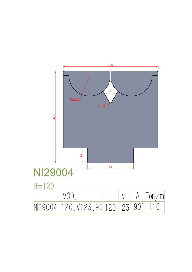 90° No Indentation Die 