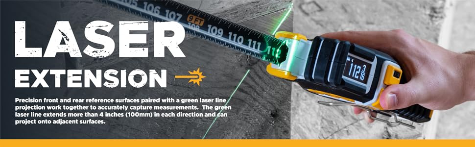 Green Laser Extension - T1 Tomahawk Digital Tape Measure