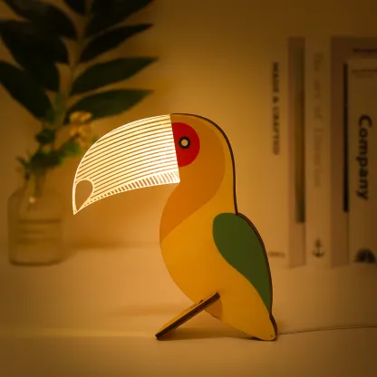 Lampe veilleuse LED en bois Animaux – chambre enfants et bébés