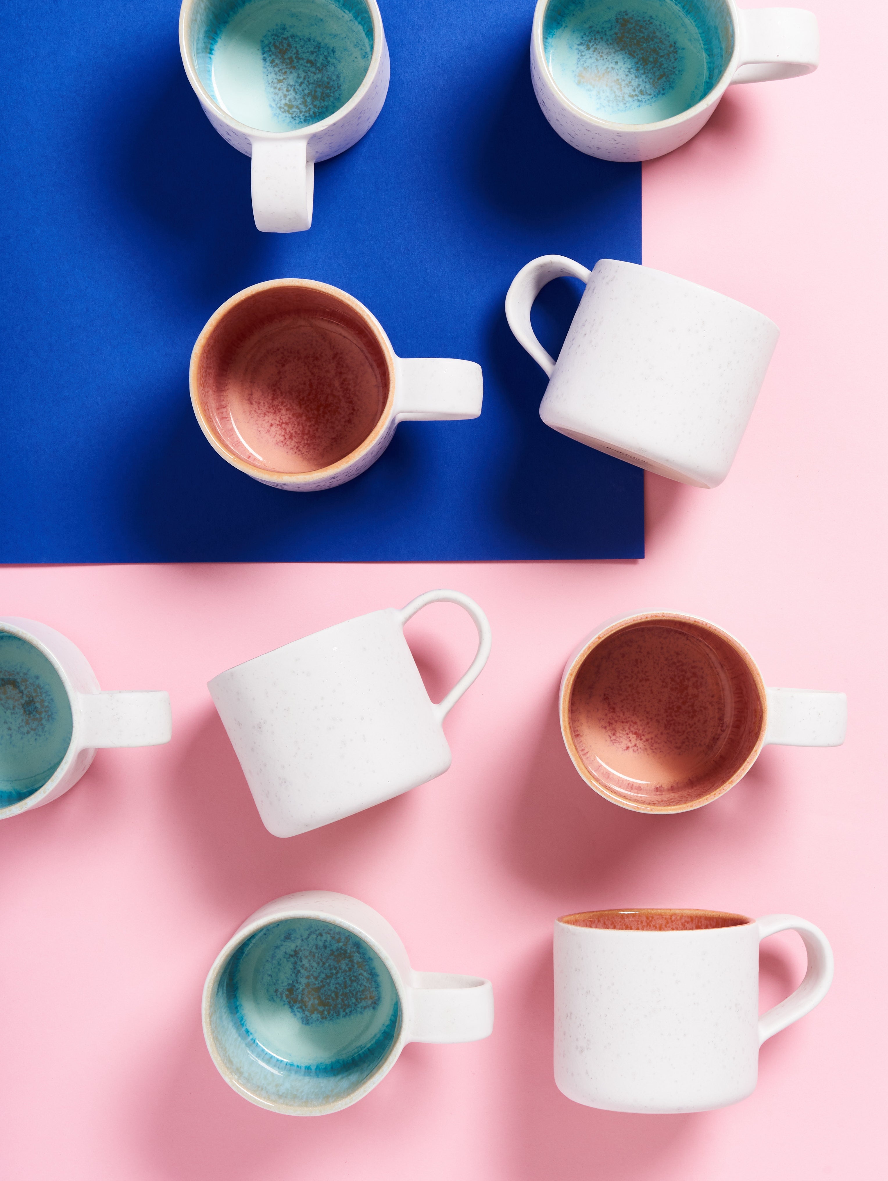 Tasse Areia en grès brillant 0,55l faonnée à la main avec effet craquelé naturel