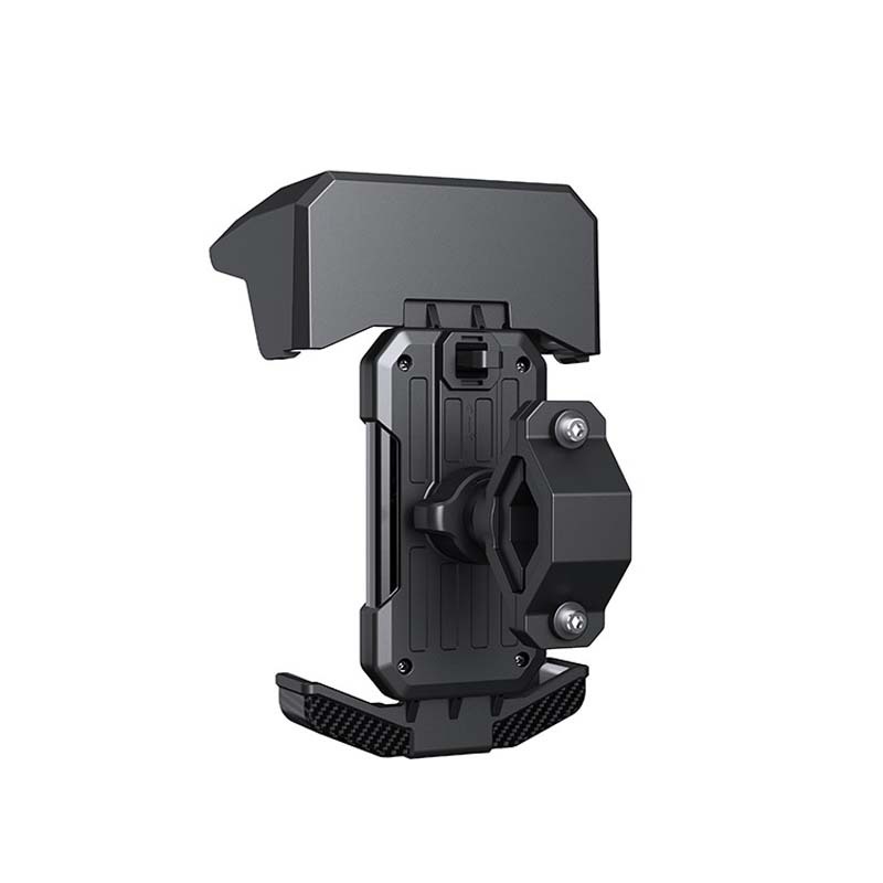 360° Rotating Motorcycle Phone Mount with Sunshade & Rain Protection �?Landscape & Portrait