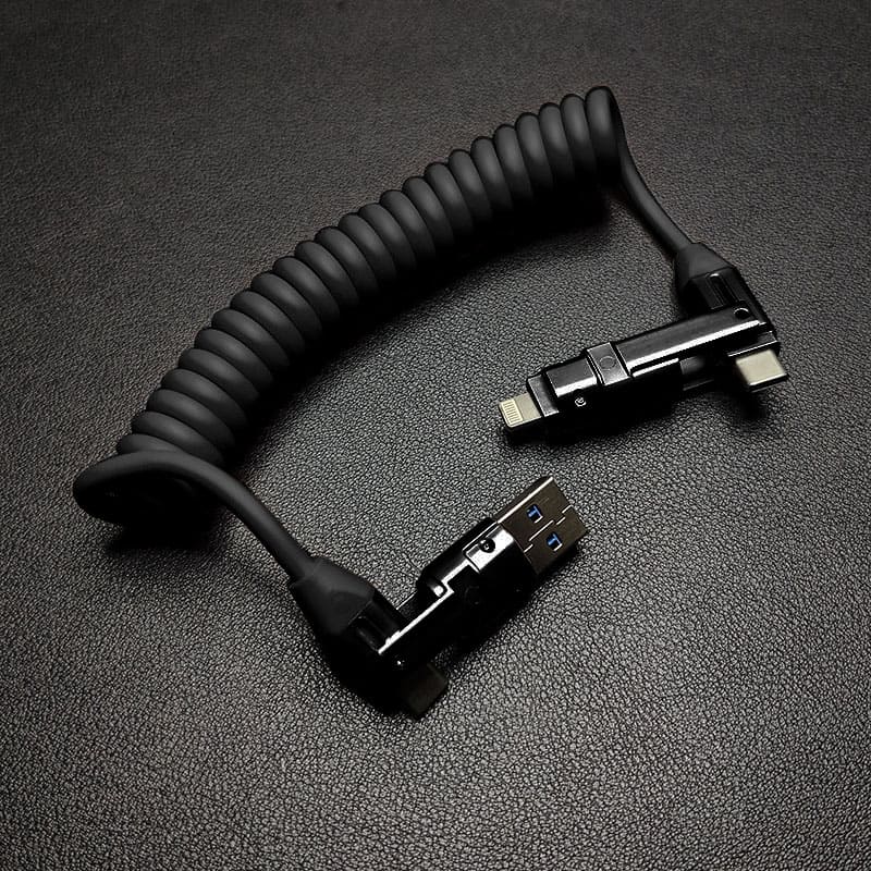 "Full-equipped Chubby" 6-in-1 240W Fast Charging Spring Cable