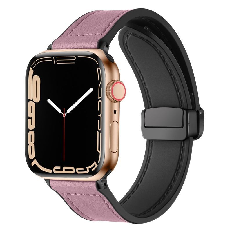 "Business Strap" Magnetic Leather Loop With Folding Buckle for Apple Watch