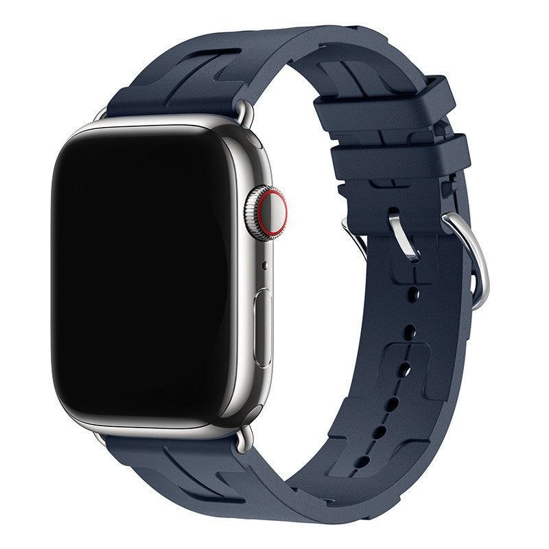 "Candy Color H-Type" Liquid Silicone Folding Buckle Band For Apple Watch