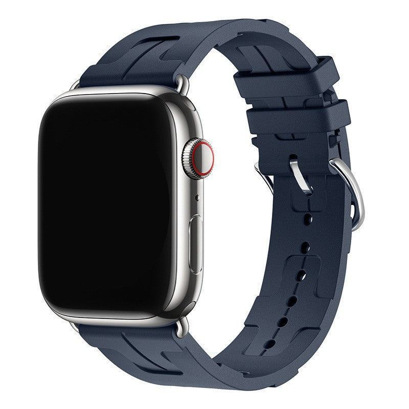 "Candy Color H-Type" Liquid Silicone Folding Buckle Band For Apple Watch