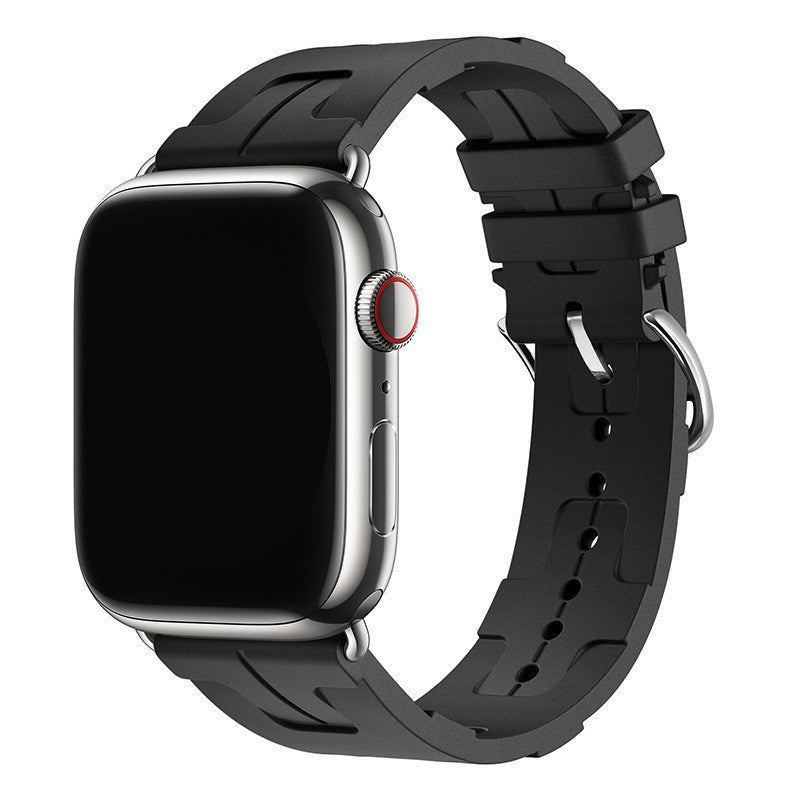 "Candy Color H-Type" Liquid Silicone Folding Buckle Band For Apple Watch