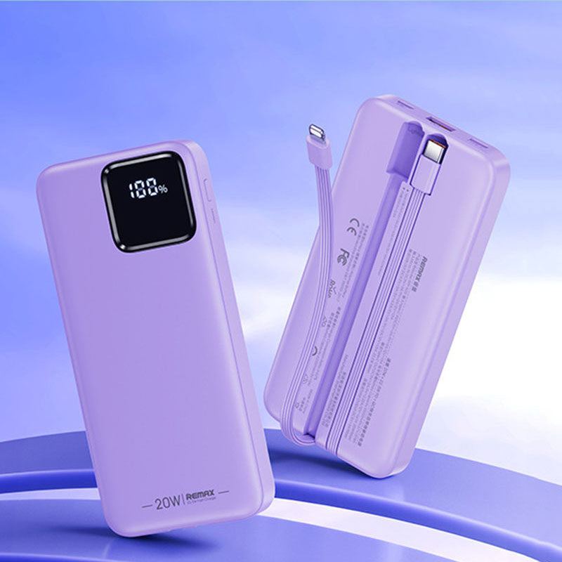 "Chubby" 20W+22.5W 30000mAh Power Bank With Built-In Cord