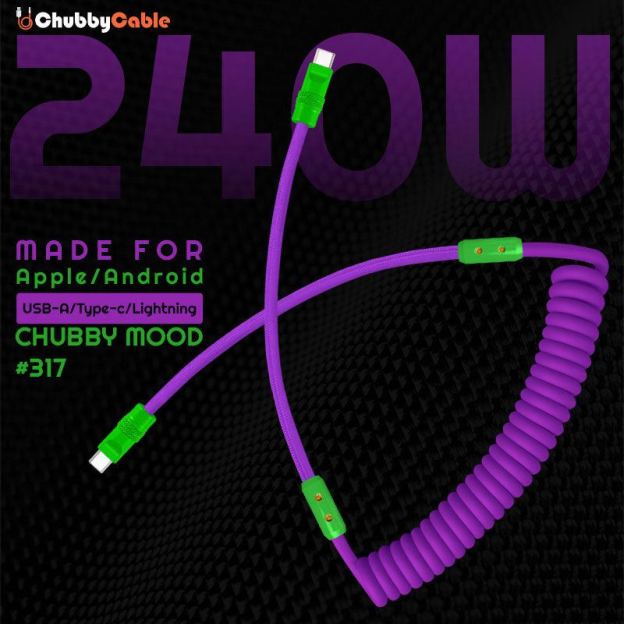 "Chubby Mood" Silicone Braided Fast Charging Cable #317