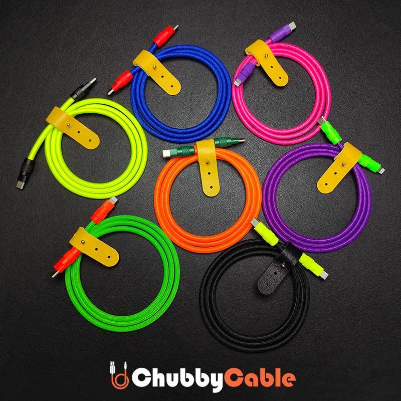 "Chubby" Vibrant Color-block Braided Charge Cable