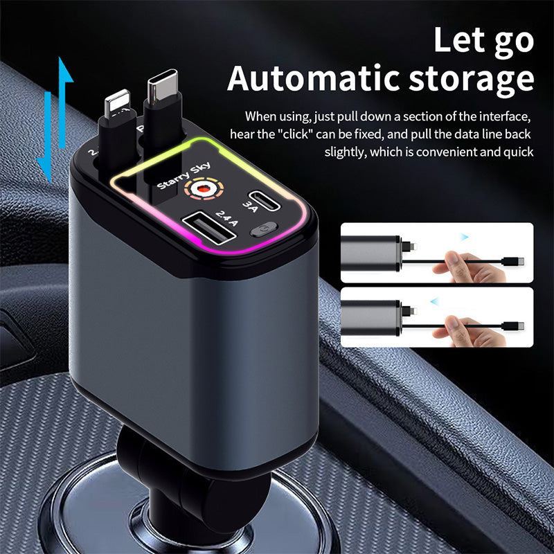 ChubbyCharge 120W RGB Car Charger – Turbo Power with Cool Vibes