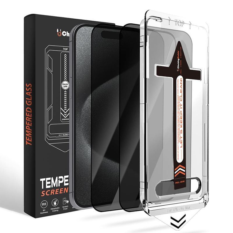 Chubbycable SpyBlocker Military-Grade Privacy Screen Protector | Screen Armor with Magic Installer & Self-Cleaning Adhesive