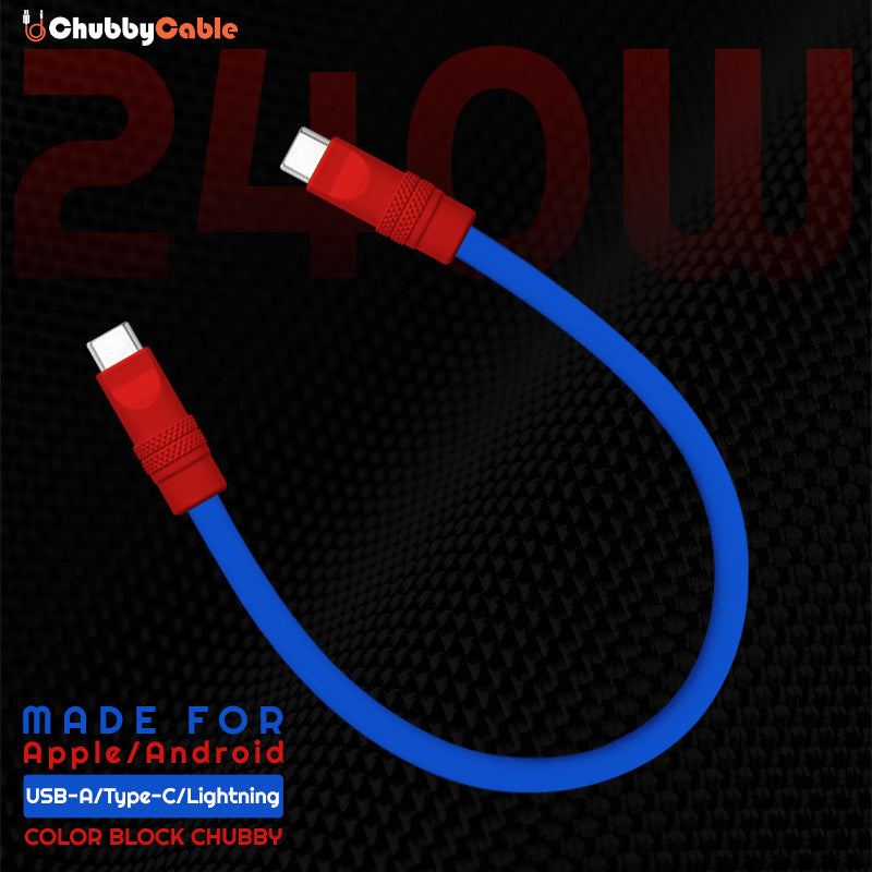 "Color Block Chubby" Power Bank Friendly Cable