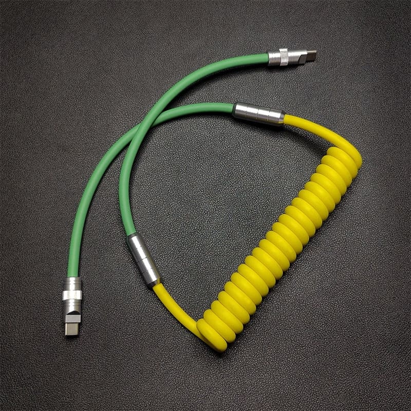 "Colorblock Chubby" Fast Charging Car Spring Cable