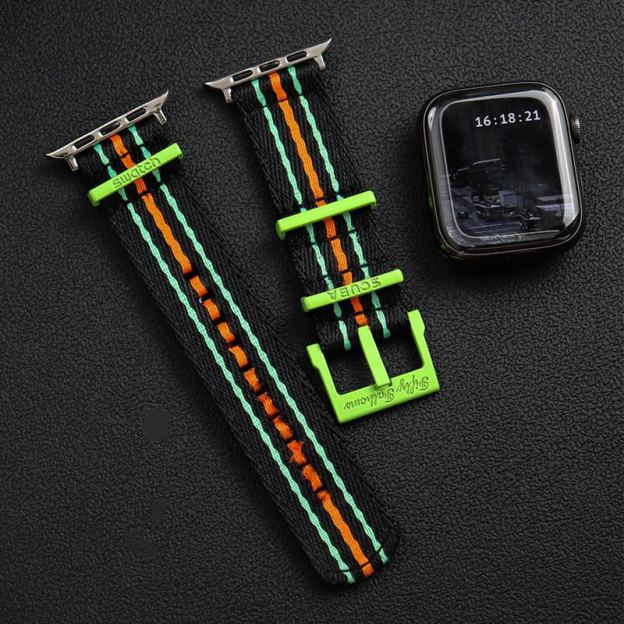 Colourful Striped Canvas Band for Apple Watch