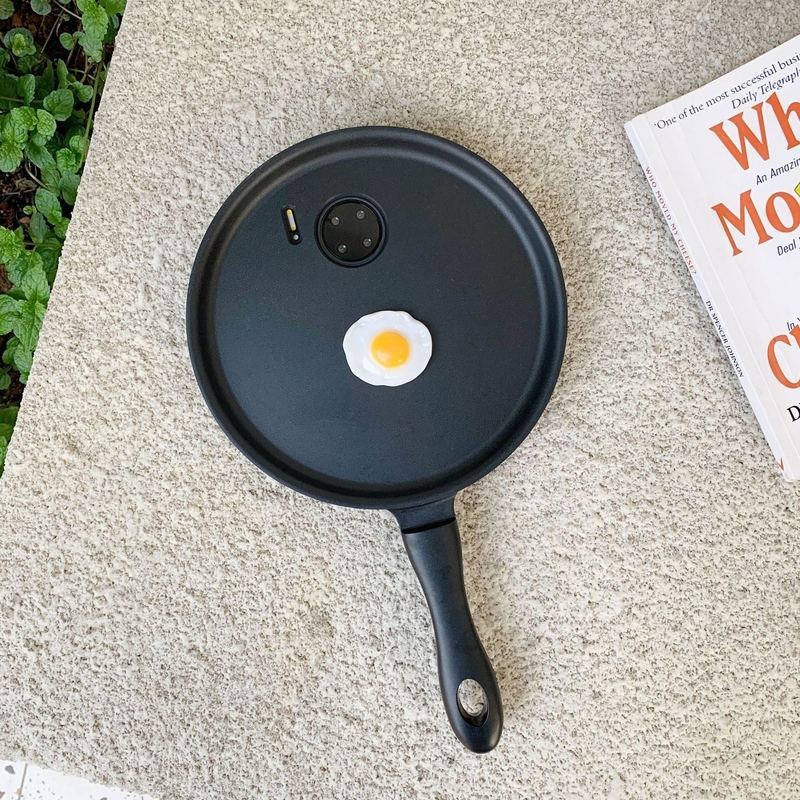 Creative Funny Frying Pan Design Hard Shell Case for iPhone 16