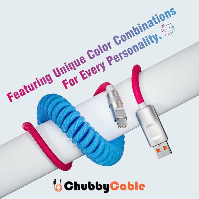 "Curly Chubby" Adjustable Twin Color Chubby Cable