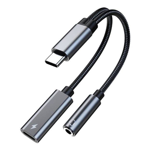 "Cyber" 2 In 1 Type-C Audio Adapter