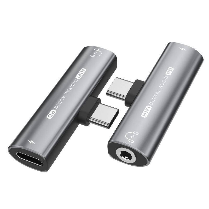"Cyber" 2 In 1 Type-C Audio Adapter