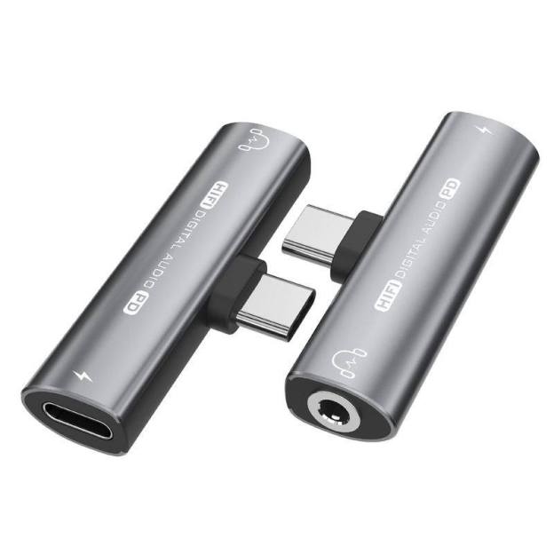 "Cyber" 2 In 1 Type-C Audio Adapter